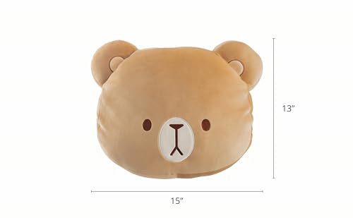 Plush Mocha Head Throw Pillow