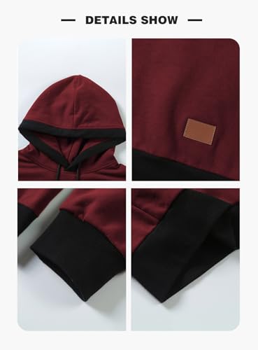 Men's Two-Tone Hooded Pullover Sweater
