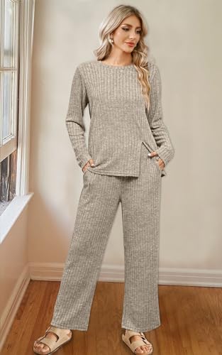 Women's 2-Piece Lounge Ribbed Sweater Set