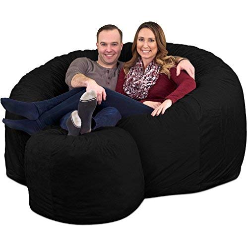 Ultimate Oversized 6ft Bean Bag Chair & Footstool