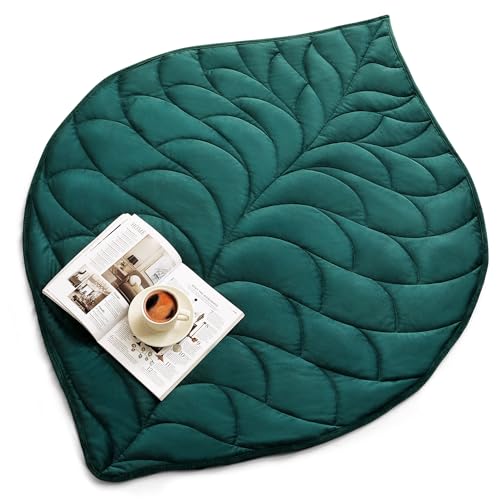 7lbs Leaf-Shaped Weighted Velvet Blanket - 41" x 53"