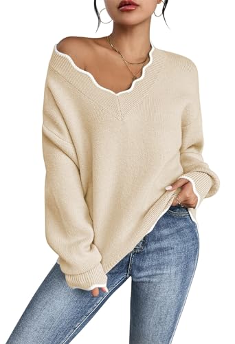 Women's Casual Long Sleeve V-Neck Sweater