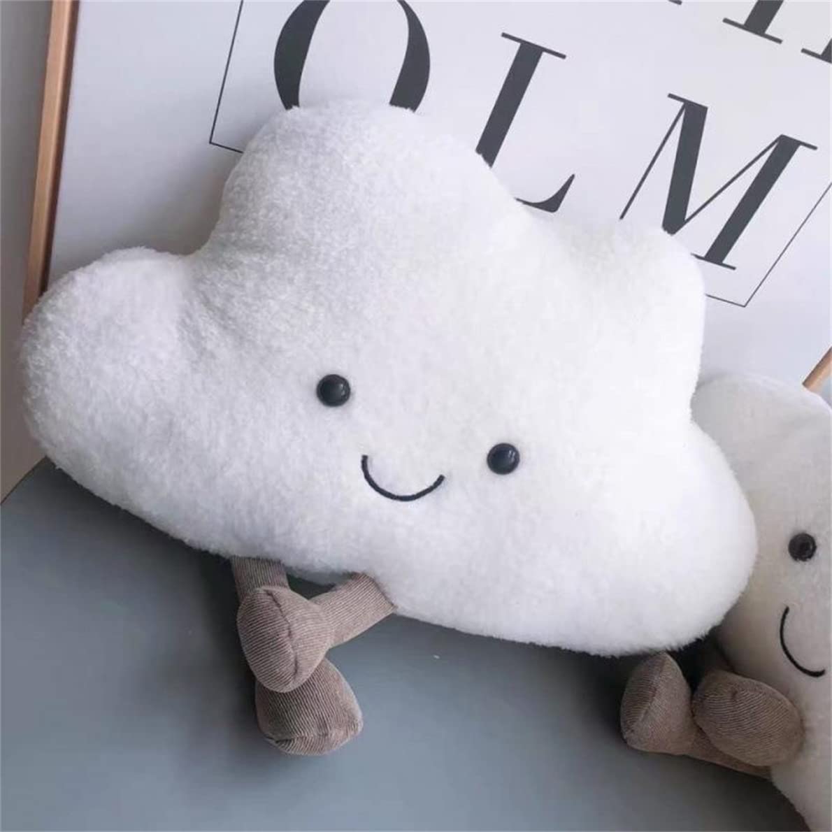 Happy Cloud Plush Throw Pillow