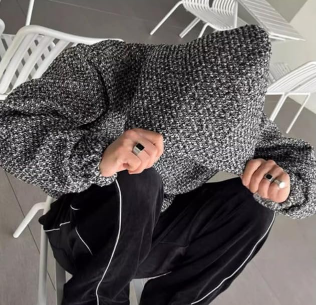 Men's Oversized Textured Baggy Hoodie
