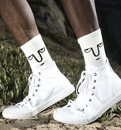 Men's Funny Emotion Crew Socks - 10 pack