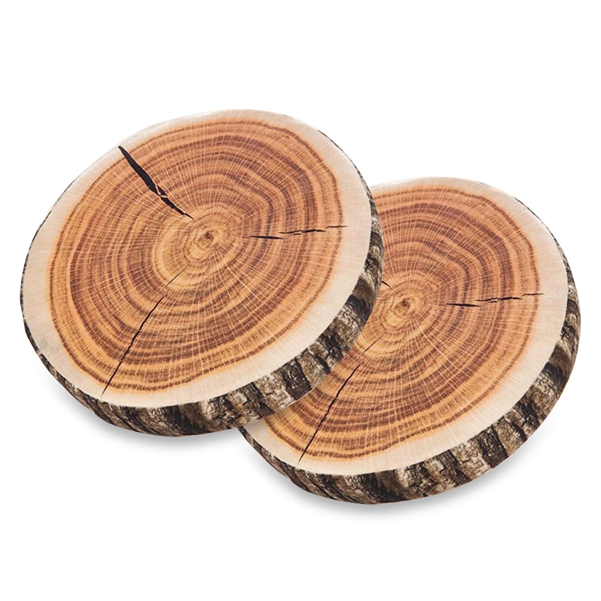 Round Plush Wood Log Floor Cushions