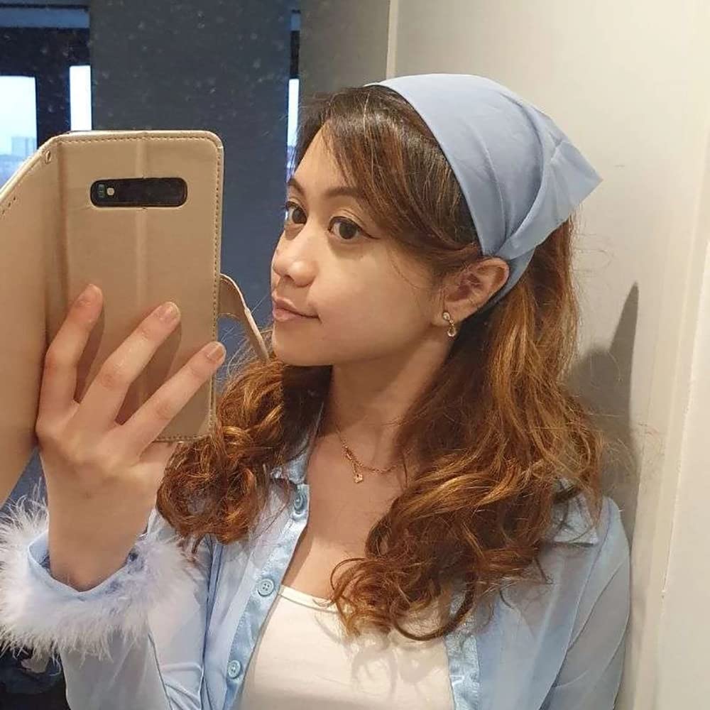Women's Triangle Bandana Head Scarf with Elastic Band - 6 Pack