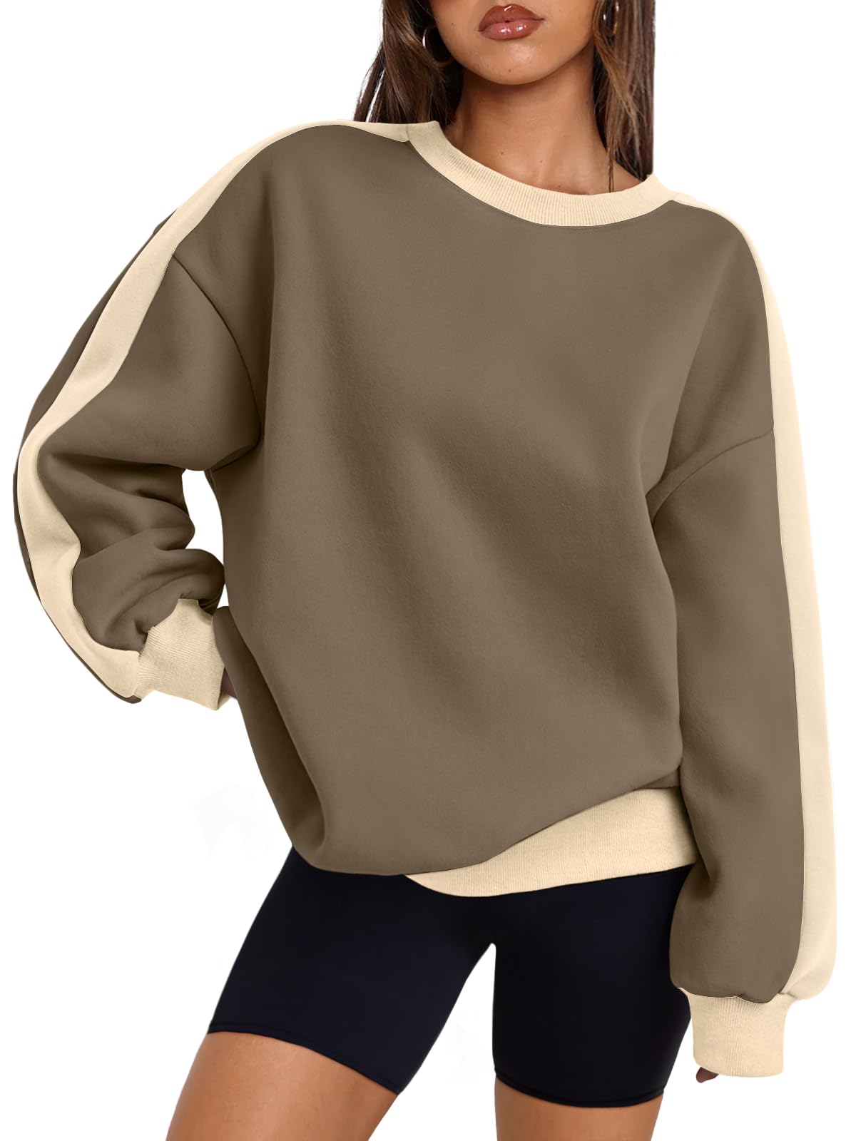Women’s Oversized Color-Block Pullover Sweater