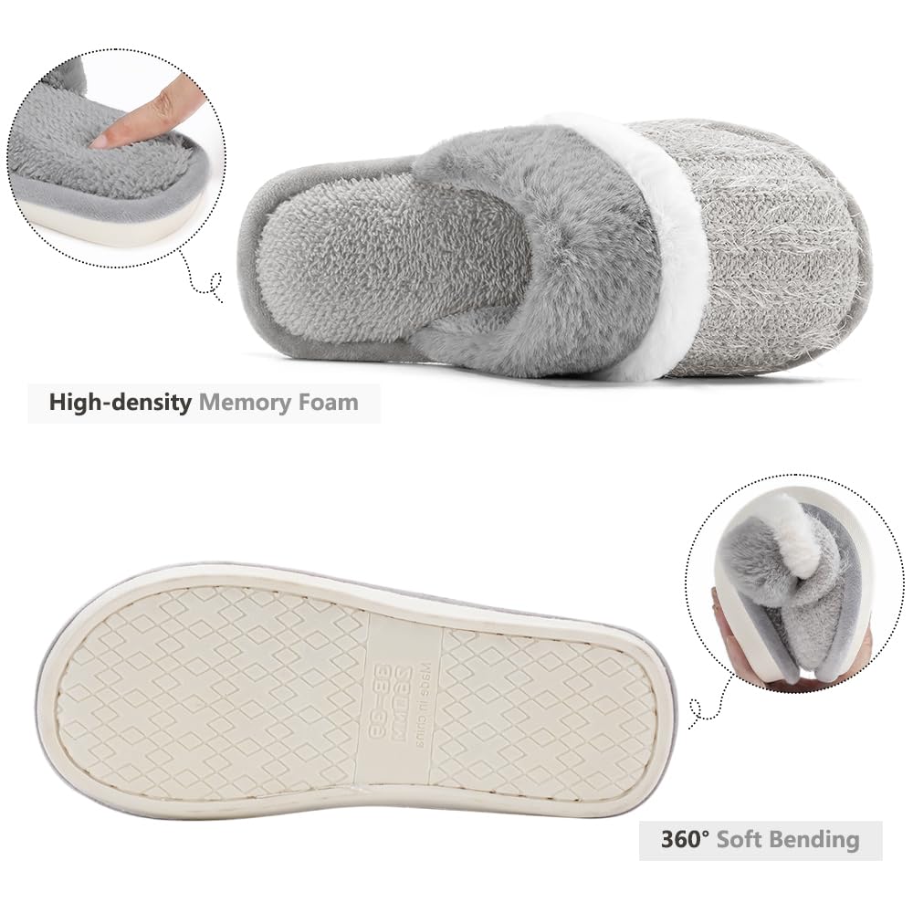 Men's Cozy House Slippers with Memory Foam and Anti-Skid Soles