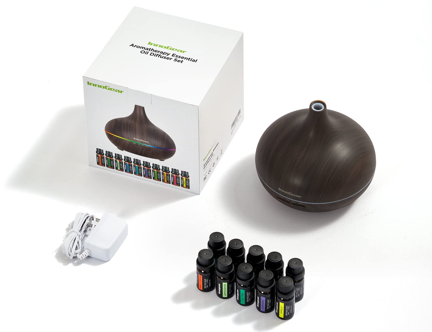Aromatherapy Diffuser & 10 Essential Oils Set, 400ml