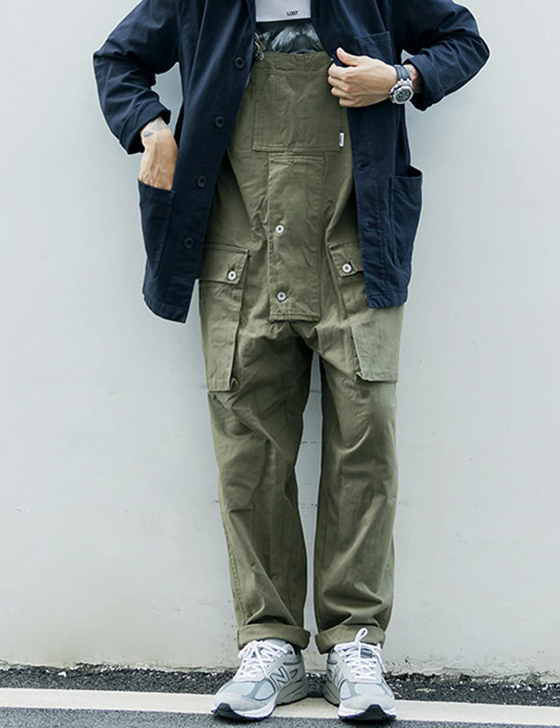Men's Retro Straight Leg Overalls