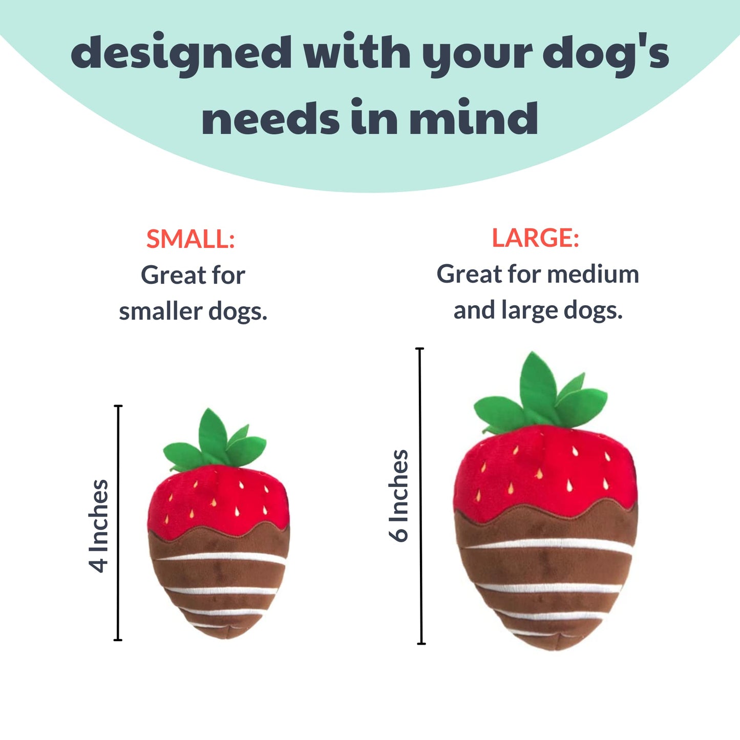 Chocolate Cover Strawberry Dog Chew Toy