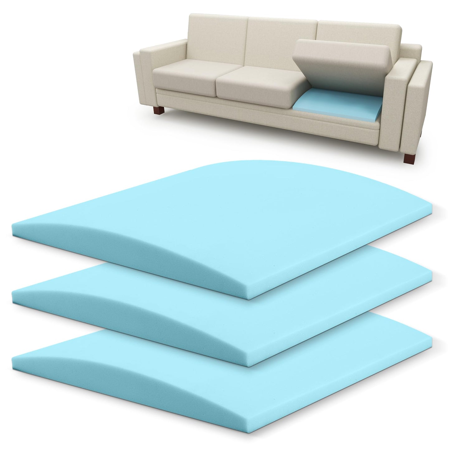 Sofa Cushion Supports for Sagging Seats - Set of 3