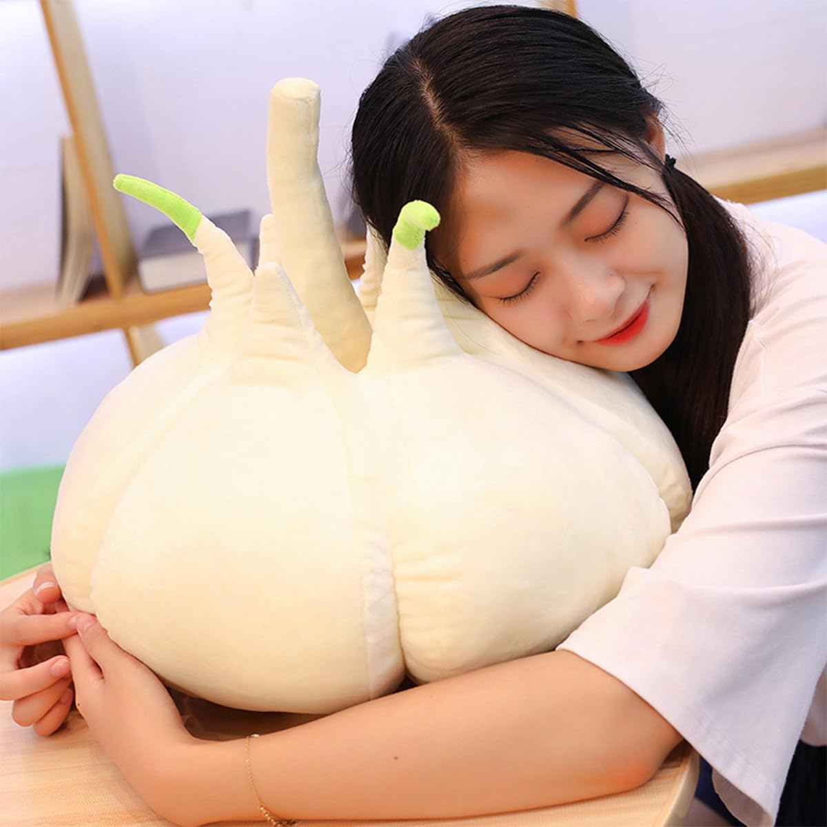 Garlic Head Plush Throw Pillow