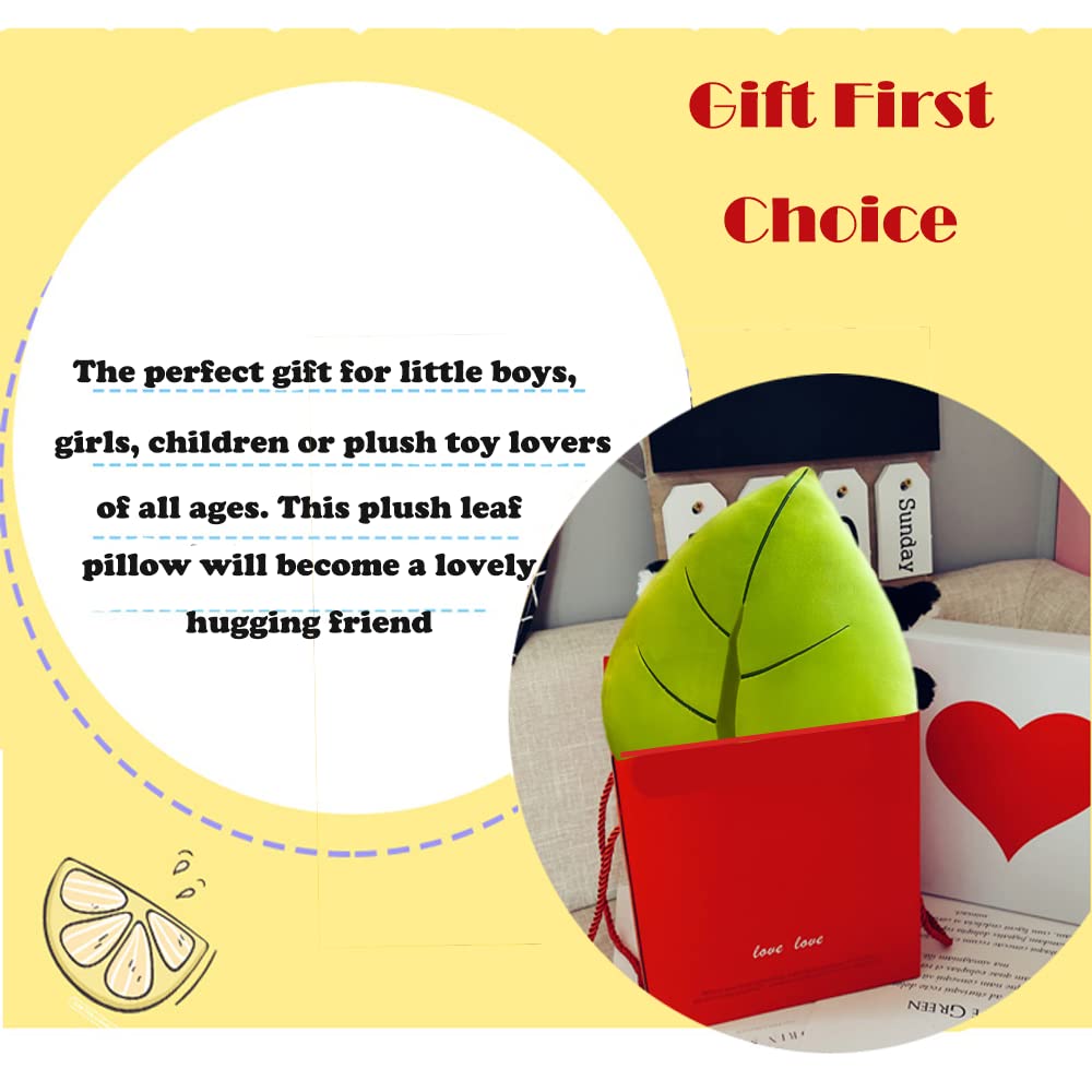 Pothos Leaf Shaped Plush Throw Pillow