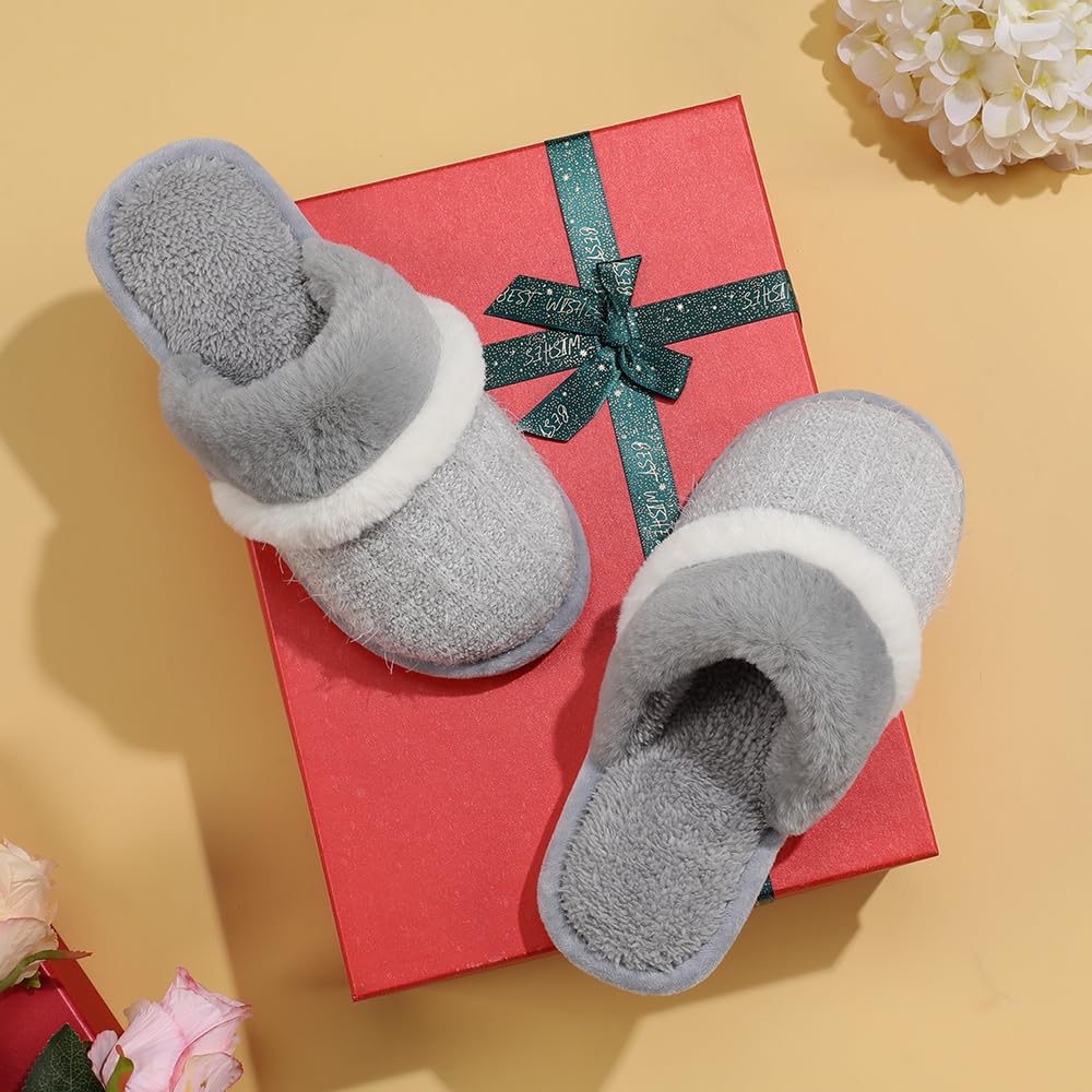 Men's Cozy House Slippers with Memory Foam and Anti-Skid Soles