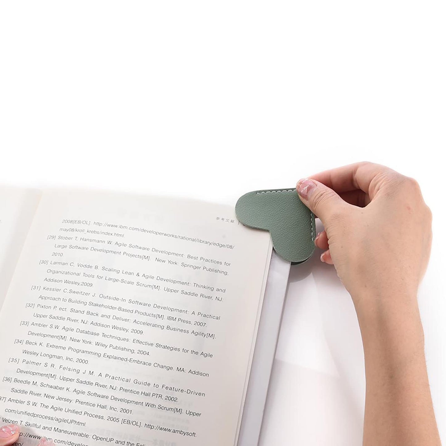 Leather Heart Bookmarks