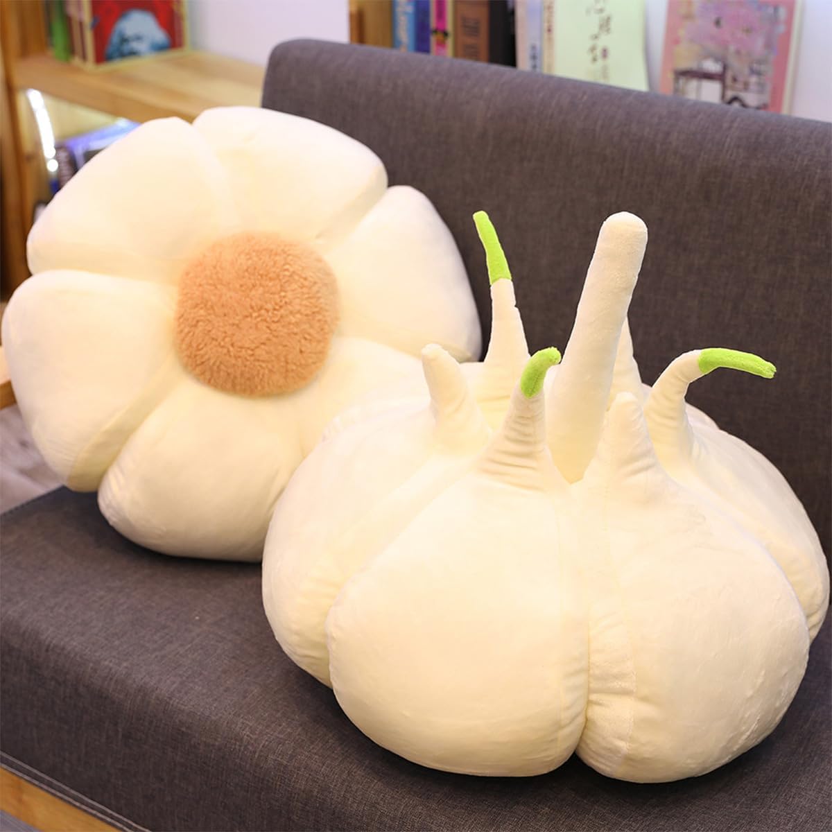 Garlic Head Plush Throw Pillow