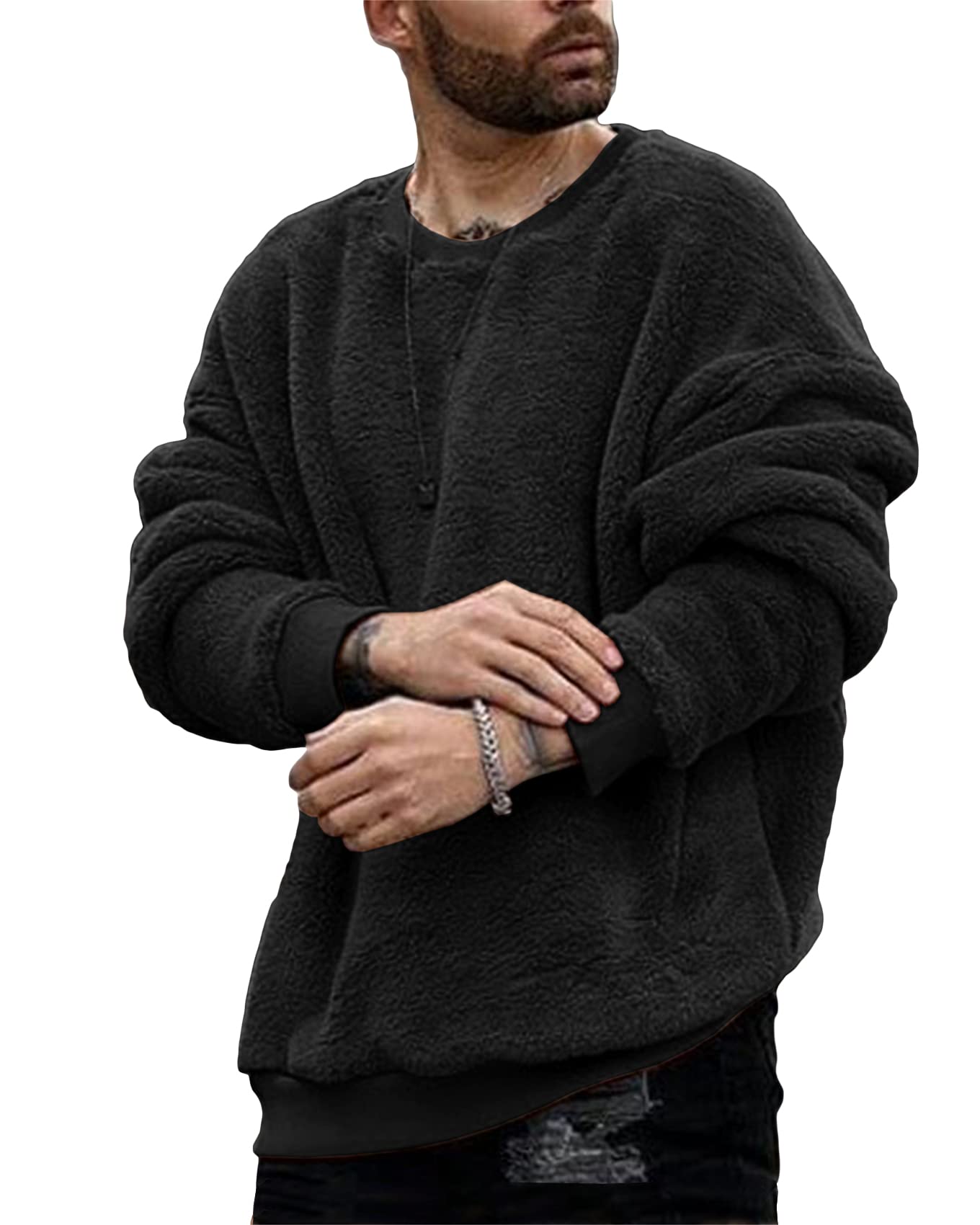 Men's Long Sleeve Sherpa Sweatshirt