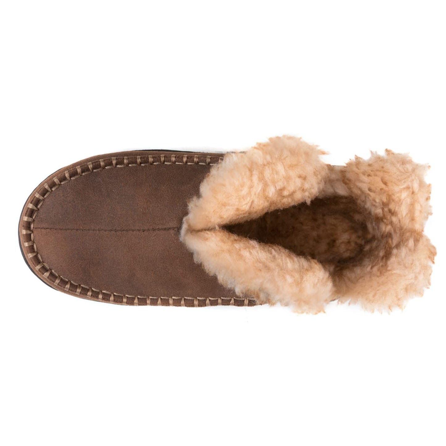 Men's Indoor/Outdoor Micro-suede Moccasin Bootie Slippers with Memory Foam Soles