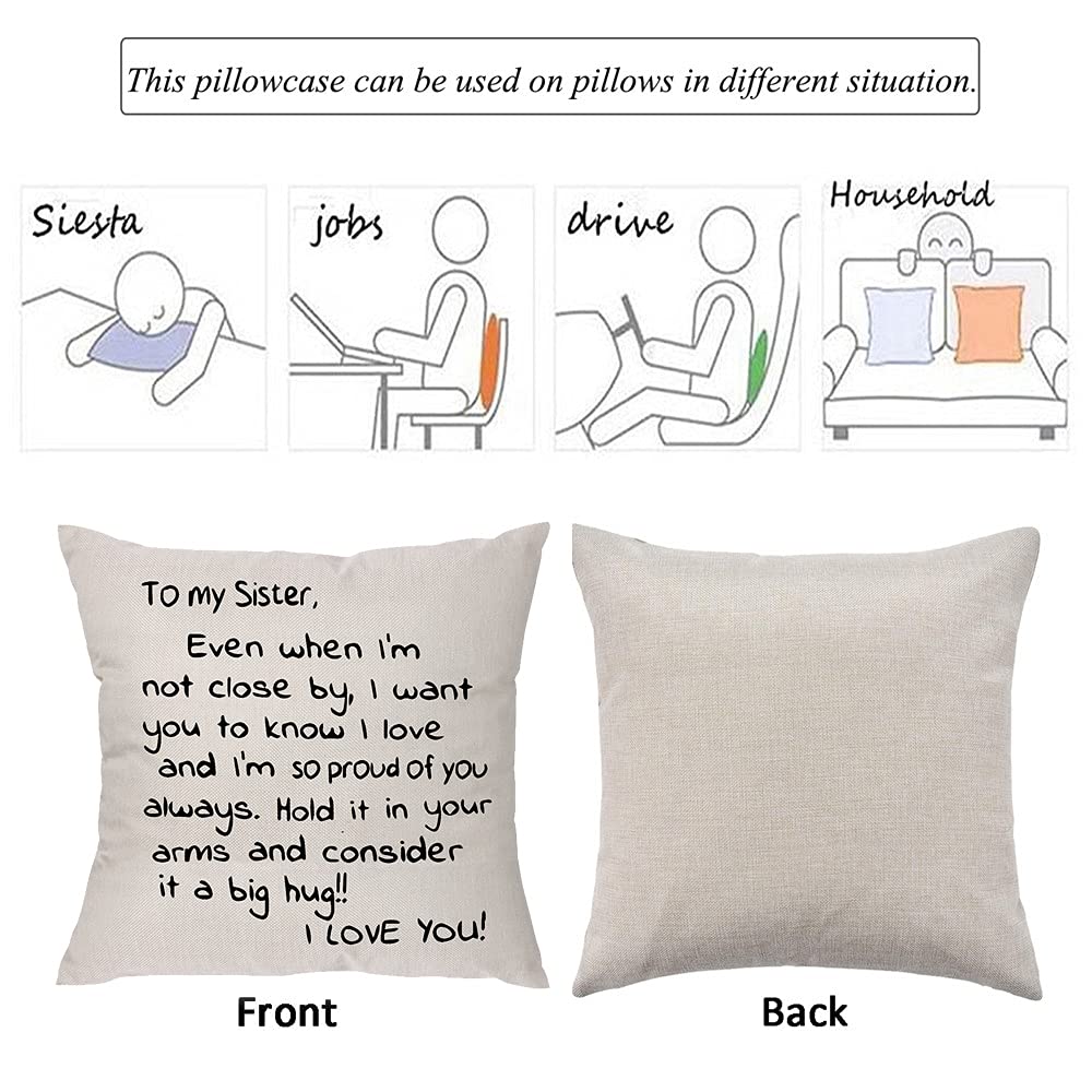 "To My Sister..." Throw Pillow Cover