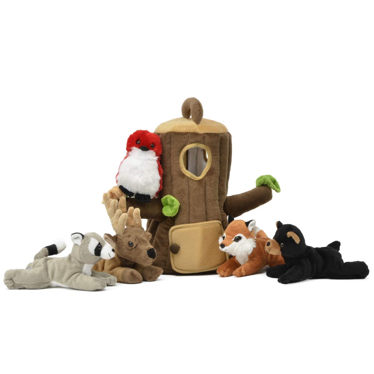 Plush Woodland Treehouse with 5 Forest Animals