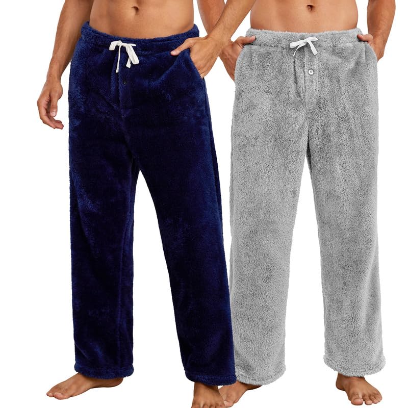 Men's 2-Piece Plush Pajama Pants Set