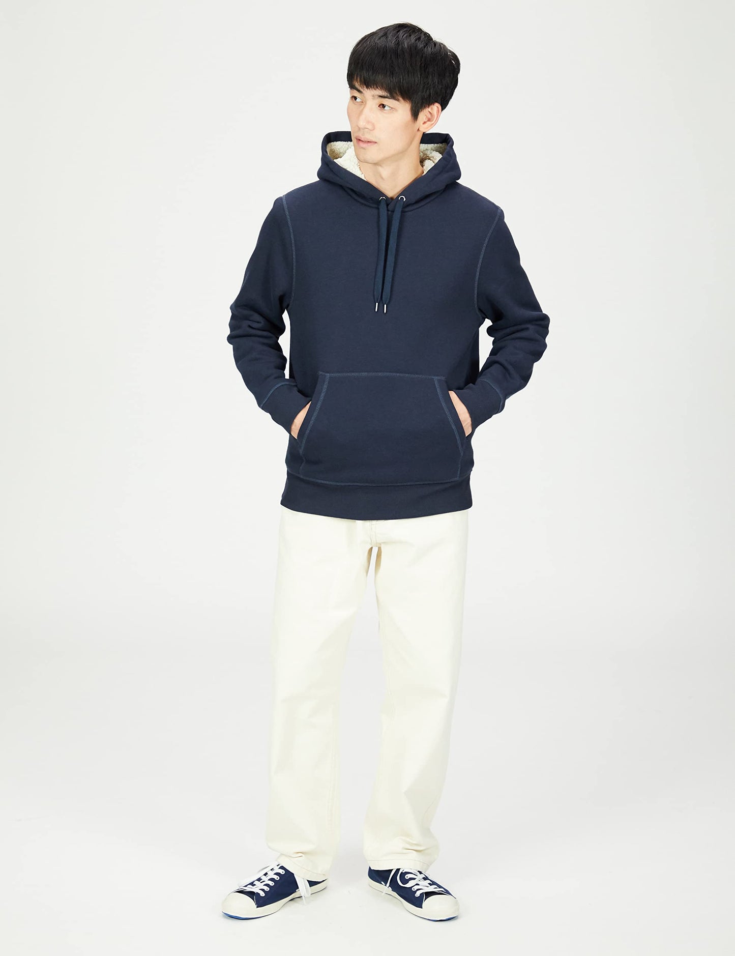 Men's Basic Sherpa-Lined Pullover Hoodie