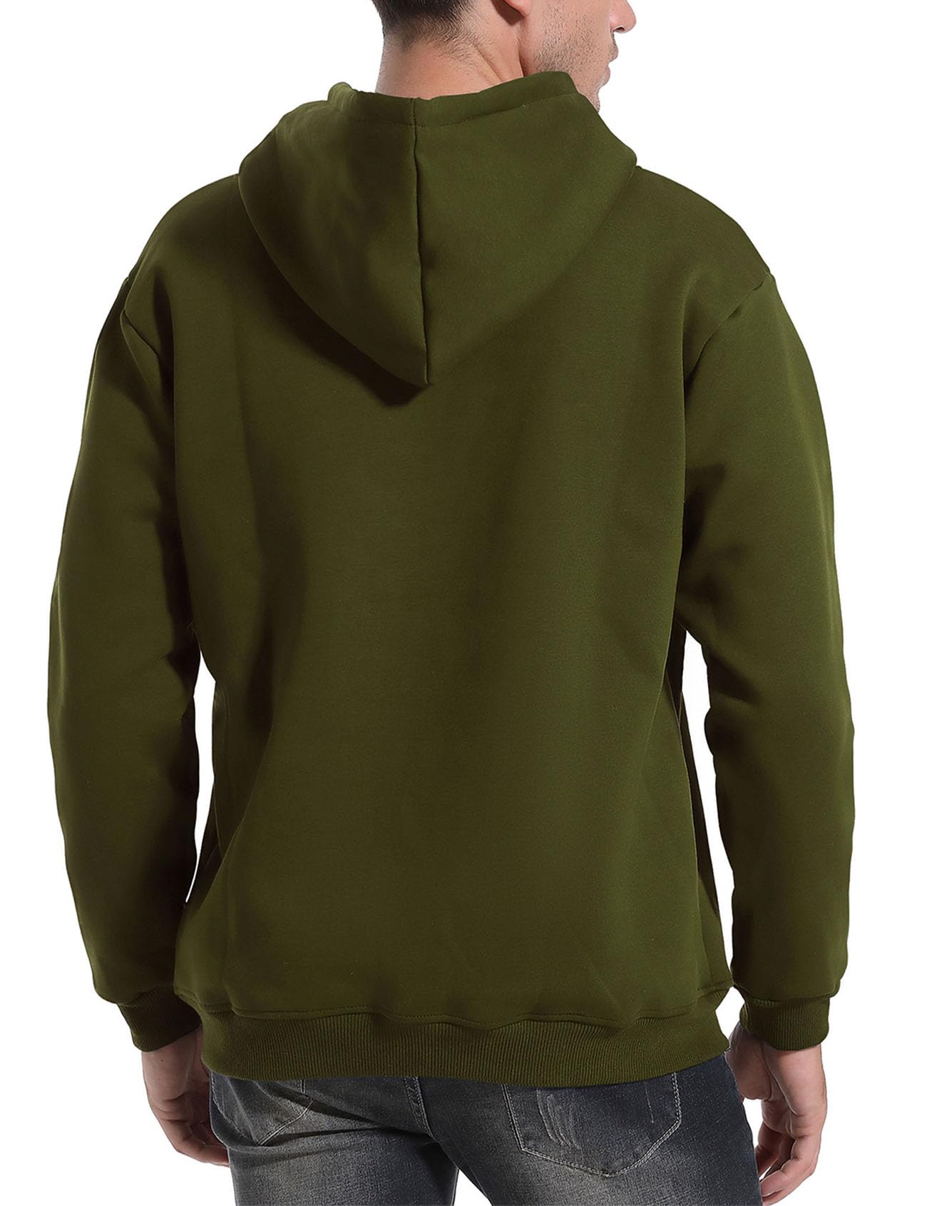Men's Fleece Sherpa Lined Pullover Hoodie