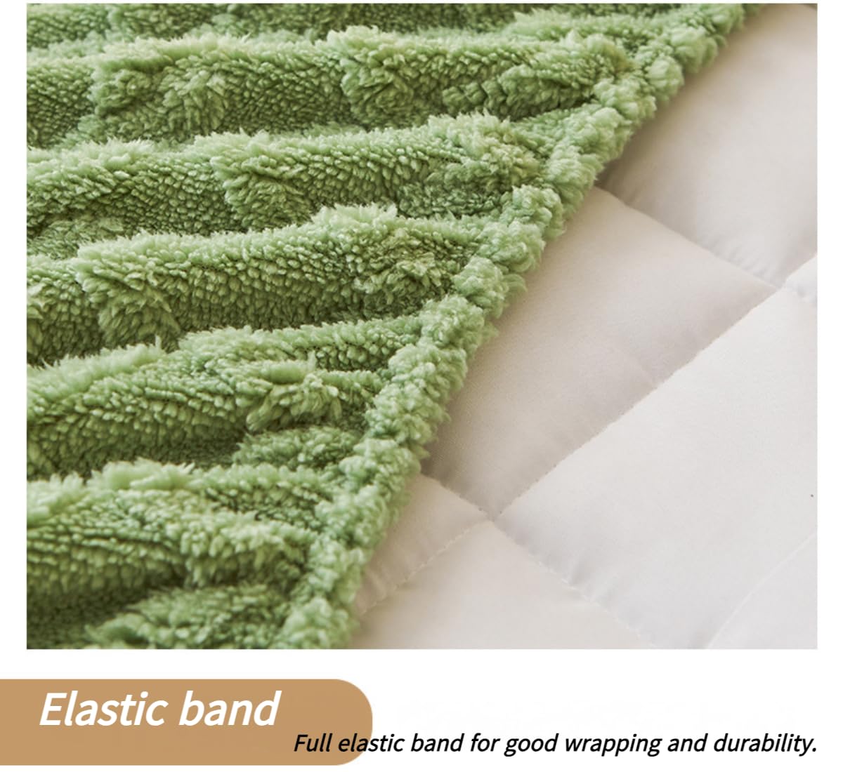 Fitted Cable Knit Pattern Mattress Cover