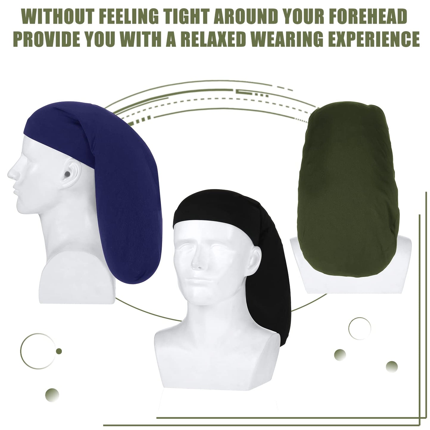 Long Dreadlock Caps - 4 Pack