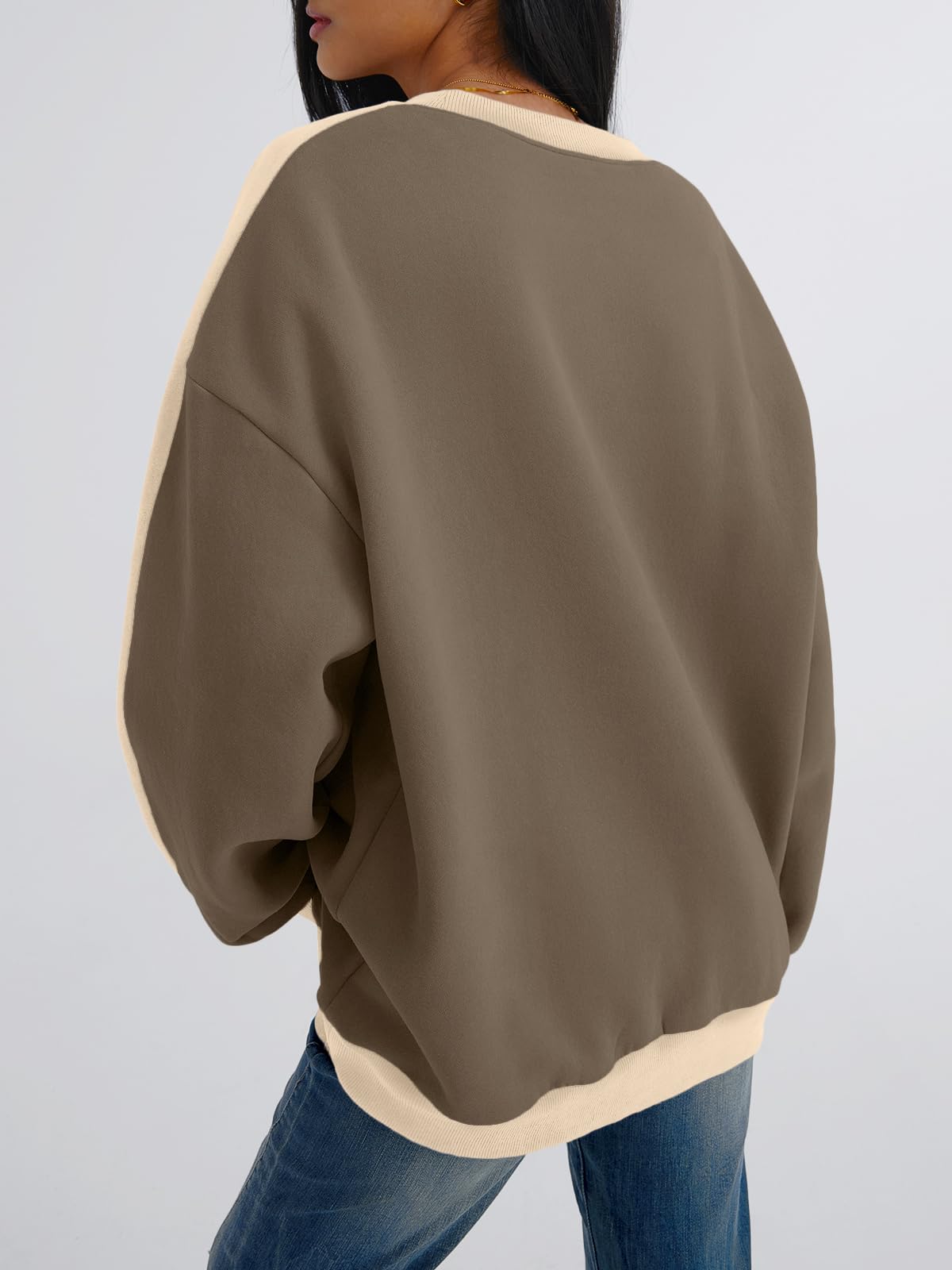 Women’s Oversized Color-Block Pullover Sweater