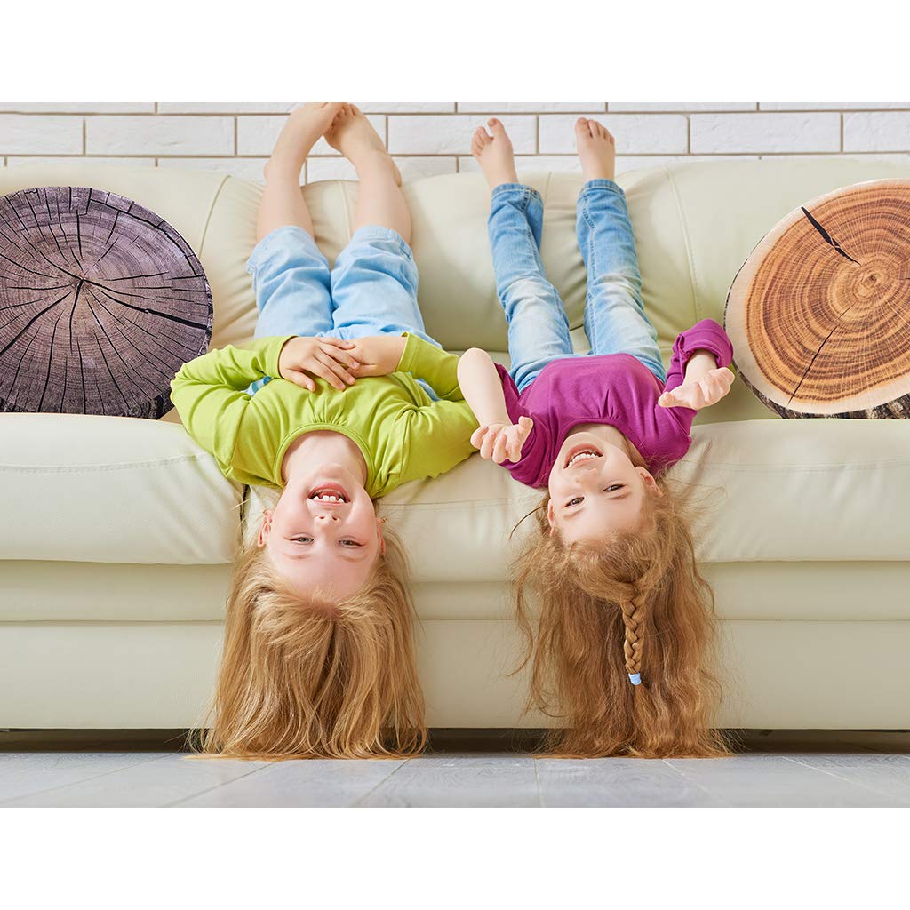 Round Plush Wood Log Floor Cushions
