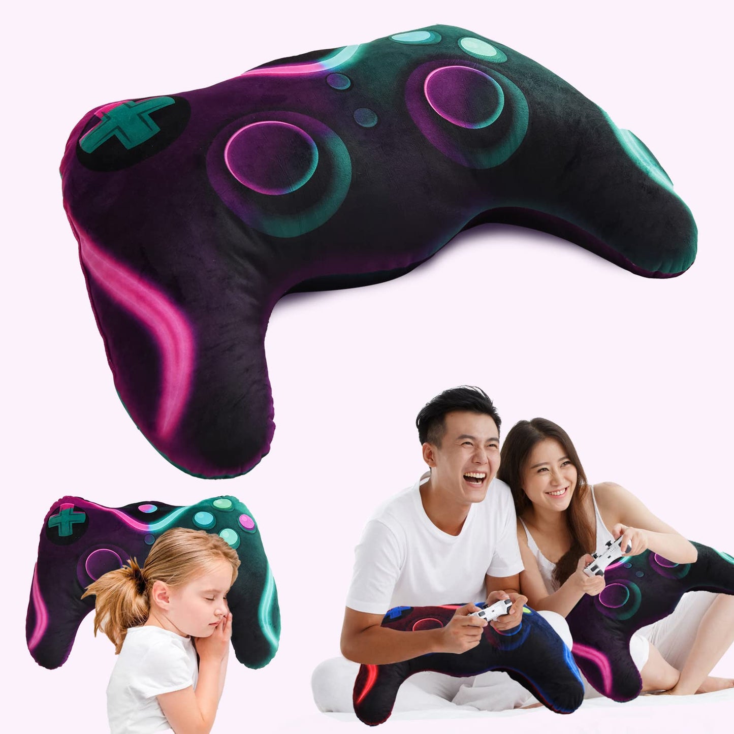 Game Controller Shaped Throw Pillow