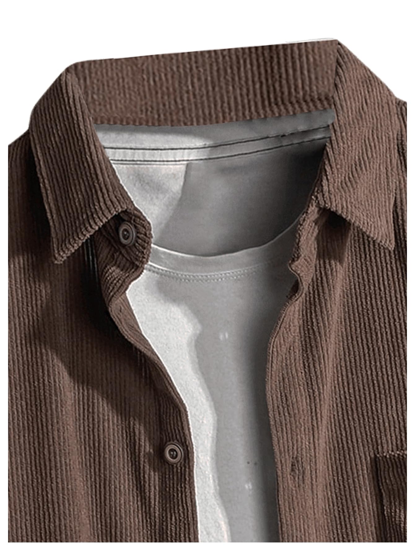 Men's Long Sleeve Corduroy Shirt