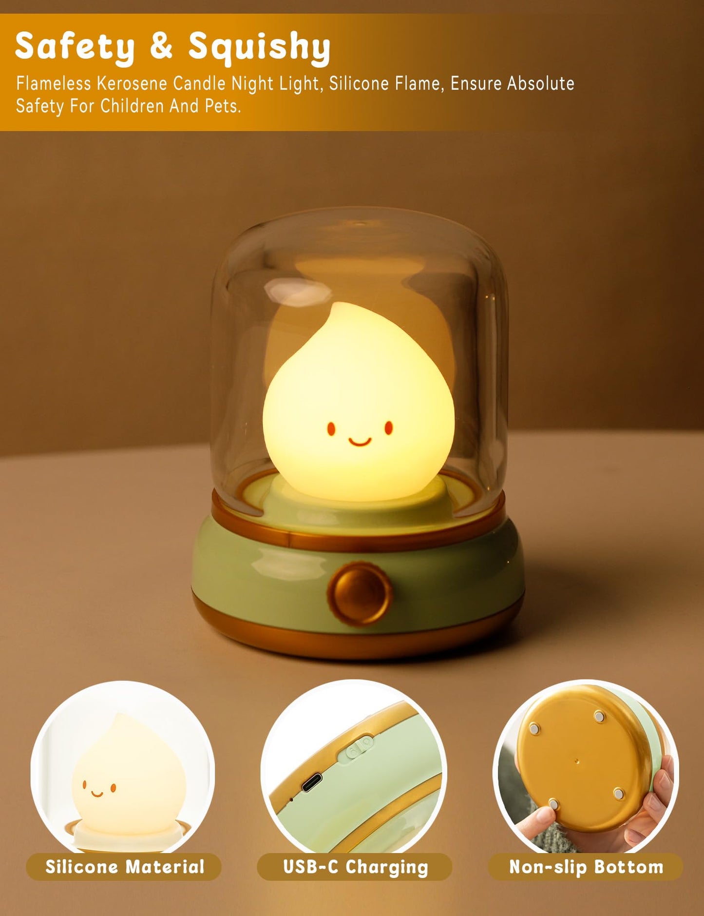 Cute Chibi Flame Night Lamp