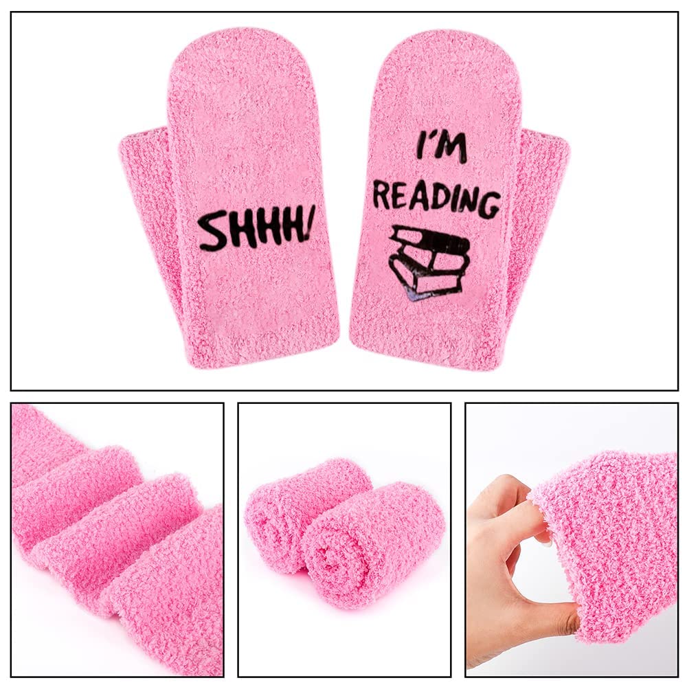 Fuzzy Reading Socks for Book Lovers