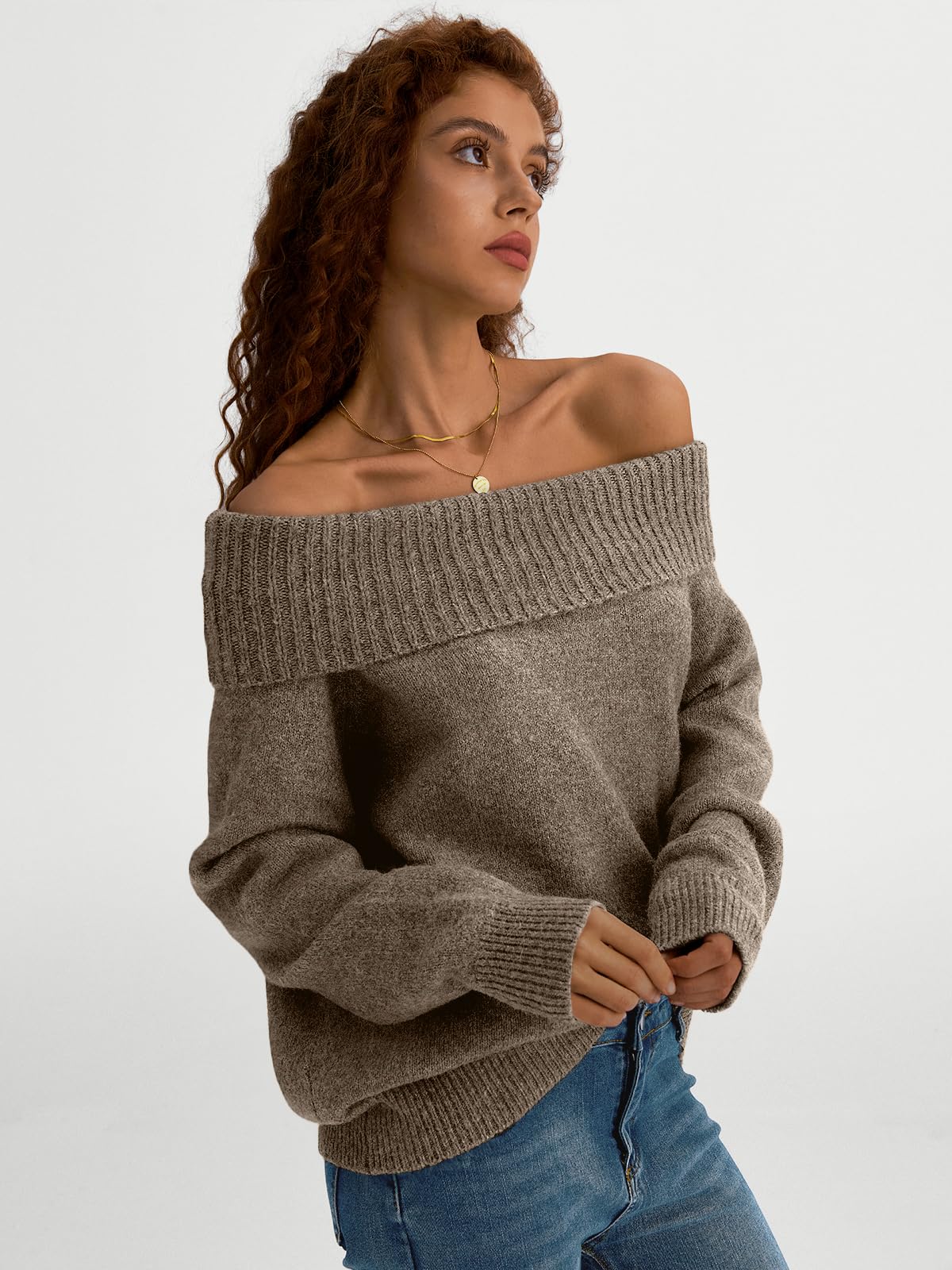 Women's Off-The-Shoulder Oversized Sweater