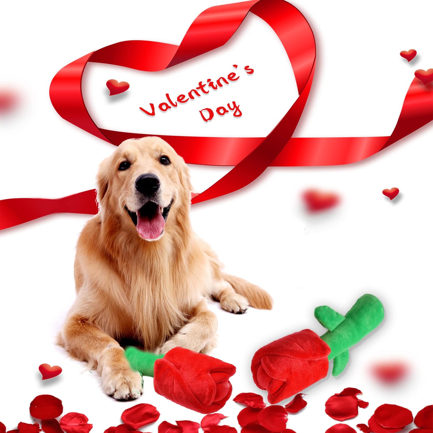 Valentine's Day Rose Chew Toy for Dogs