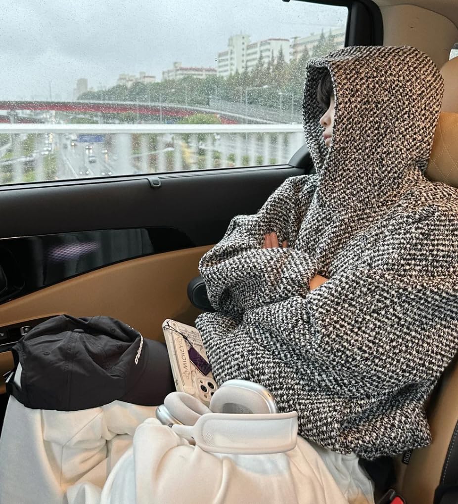 Men's Oversized Textured Baggy Hoodie