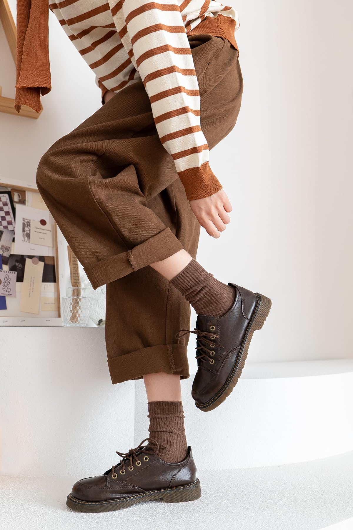 Women's Earth Tone Cotton Socks