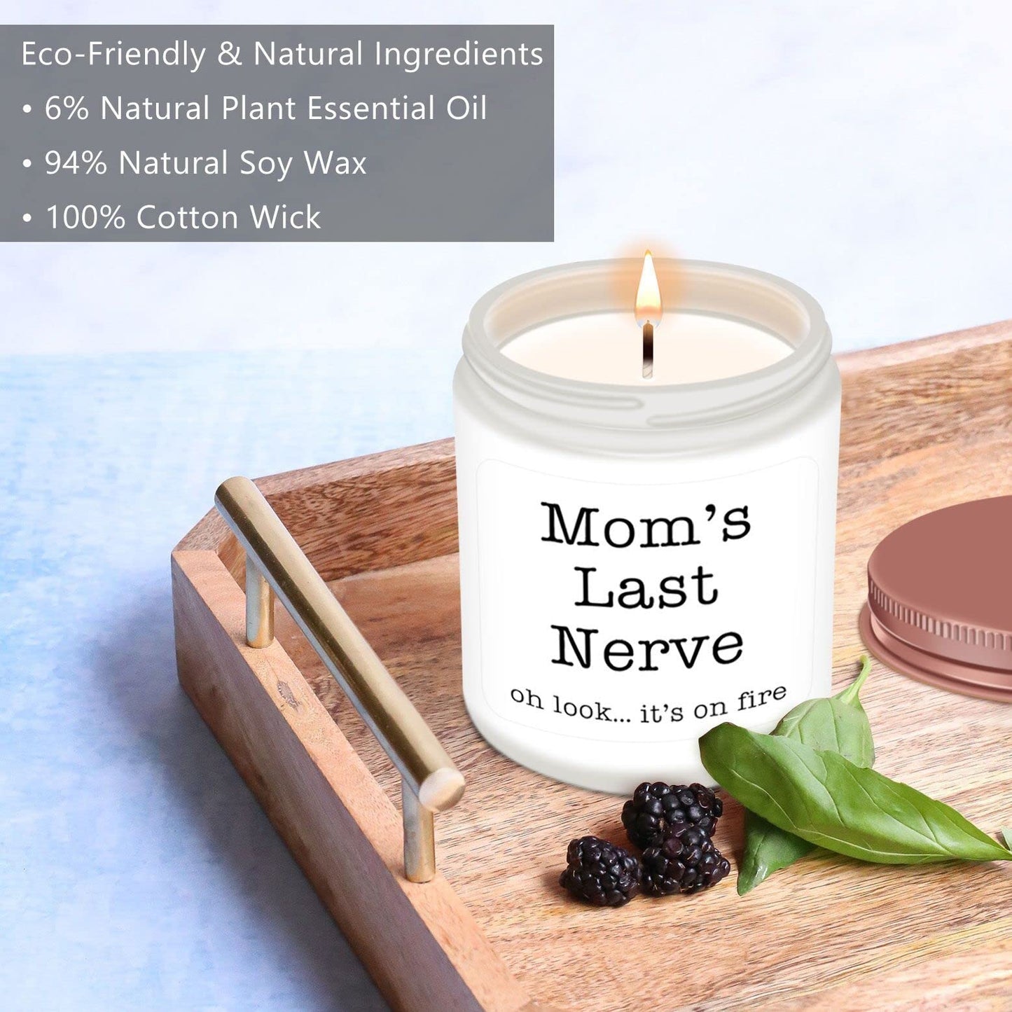 "Mom's Last Nerve" - Funny Candle Gift for Mom