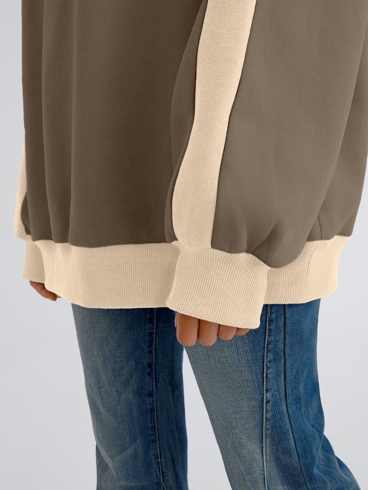 Women’s Oversized Color-Block Pullover Sweater