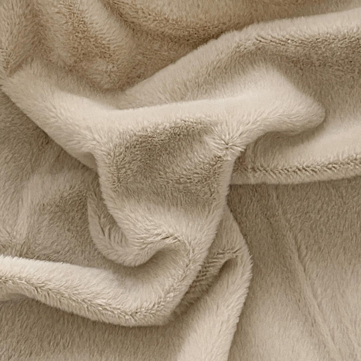 Oversized Faux Rabbit Fur Throw Blanket, 78" x 90"