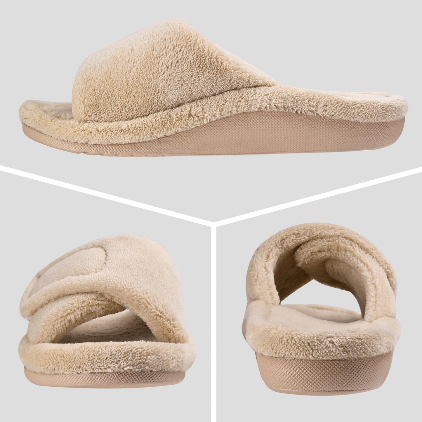 Women's Adjustable Orthotic Arch Support Slippers