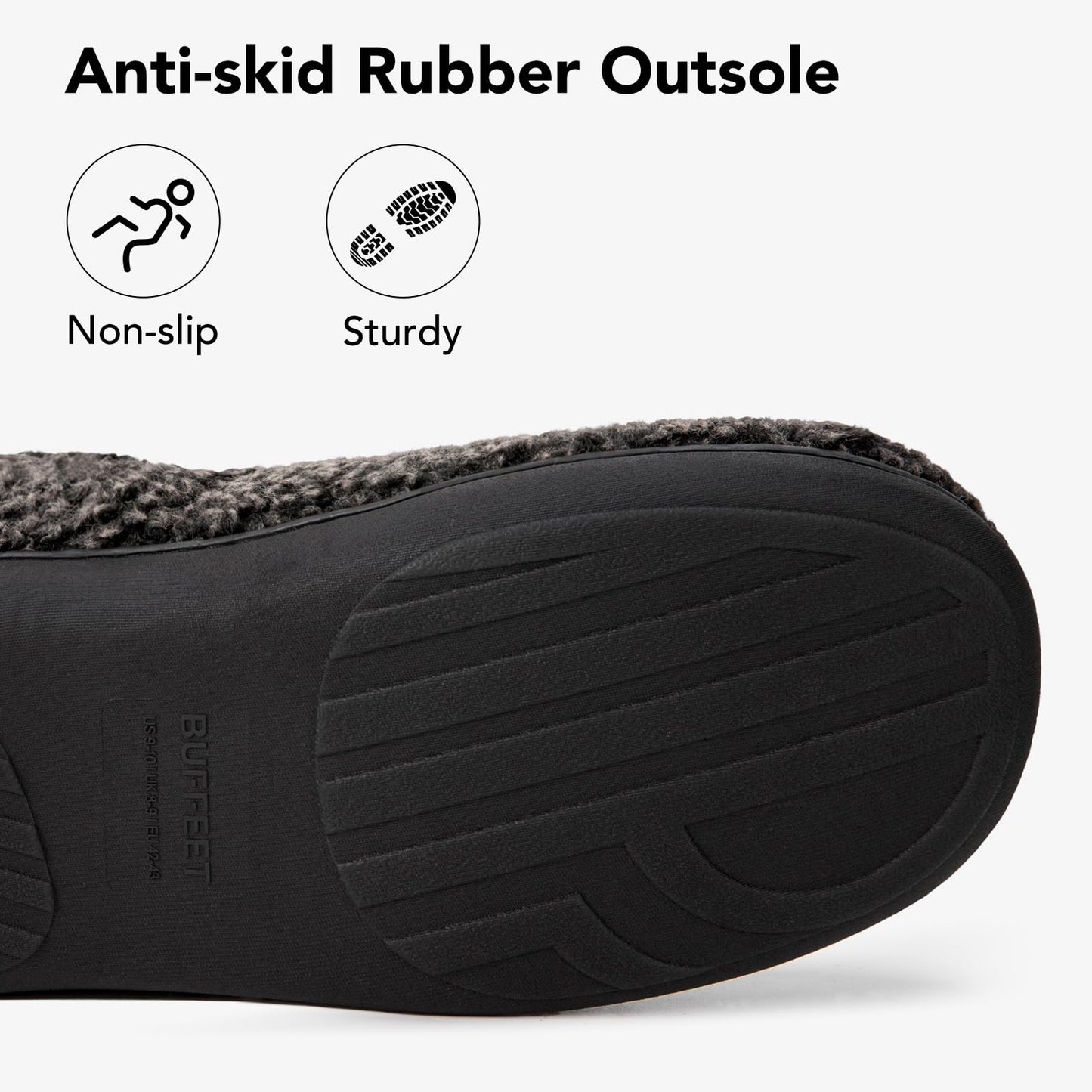 Men's Sherpa Indoor/Outdoor Slip-Ons with Memory Foam Soles