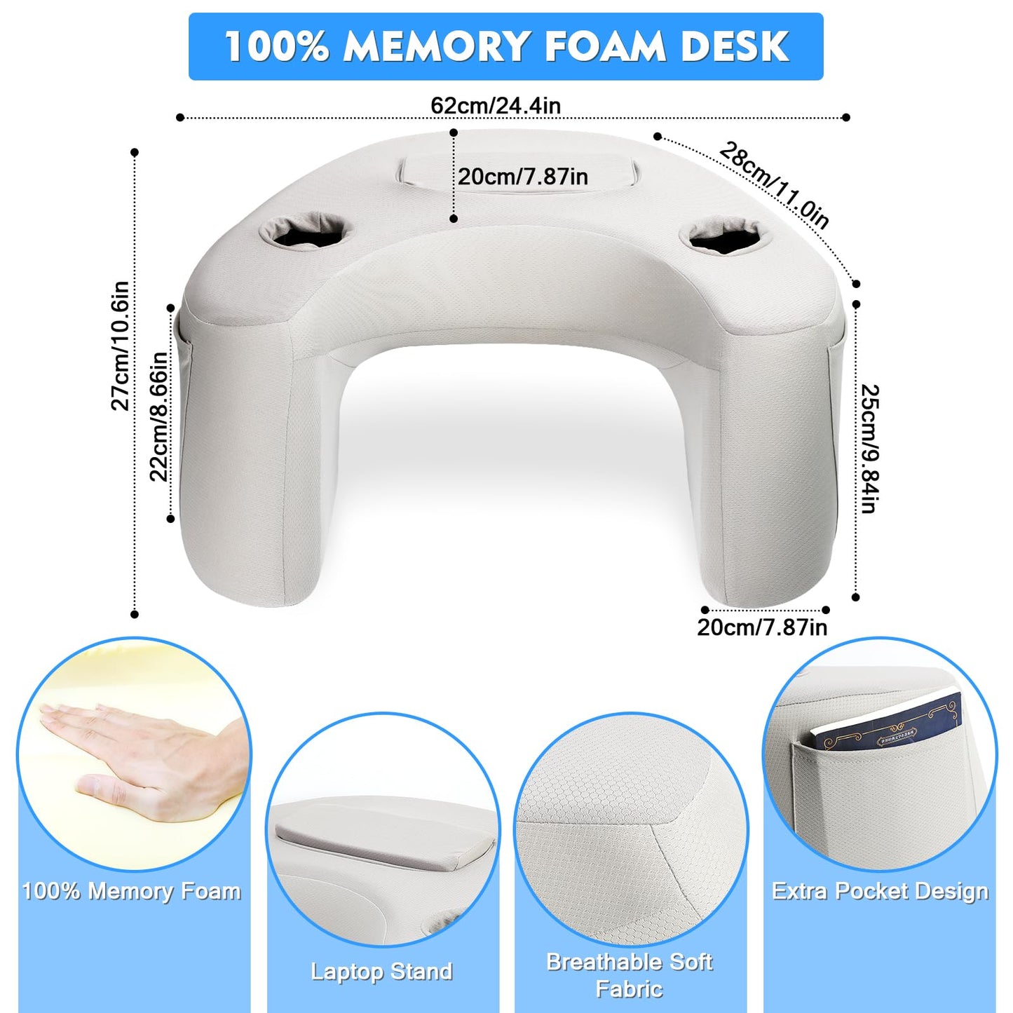 Gaming/Reading Memory Foam Pillow