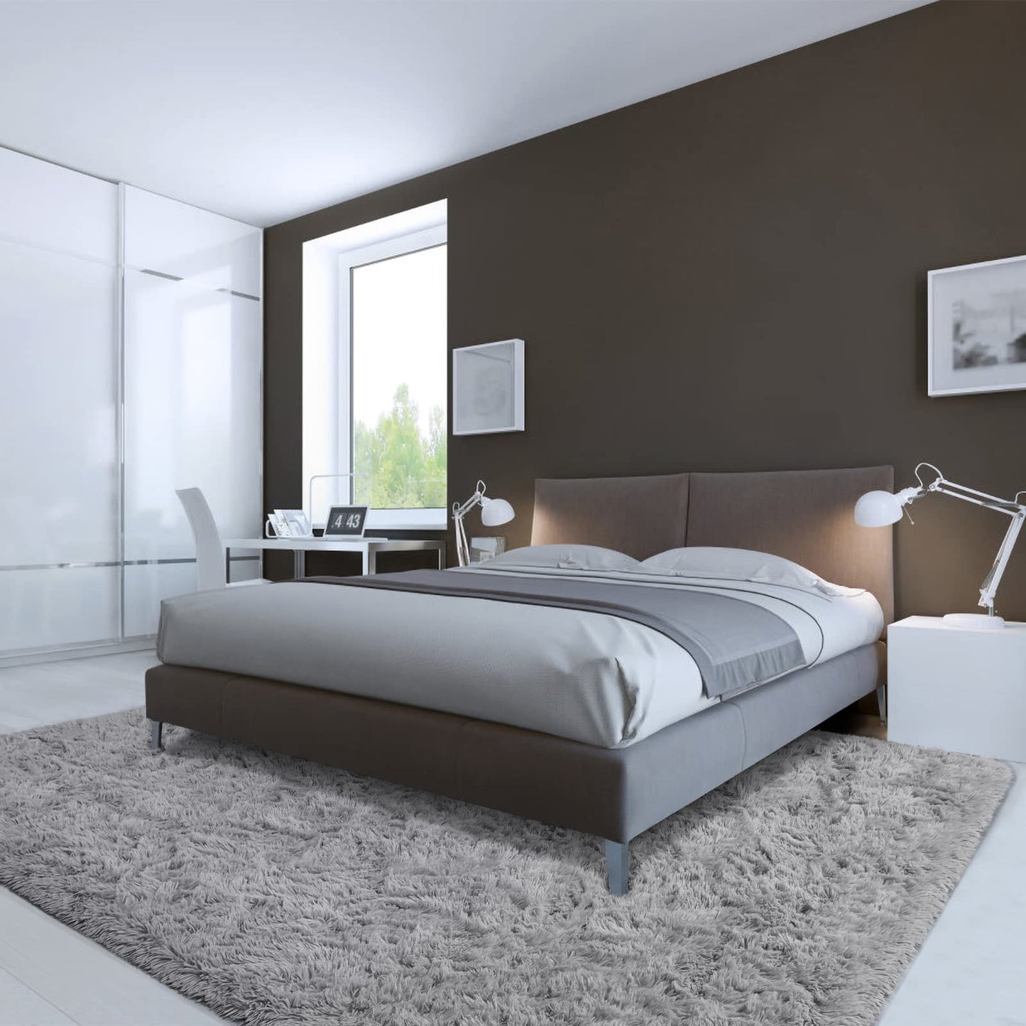 Fluffy Living Room Area Rug