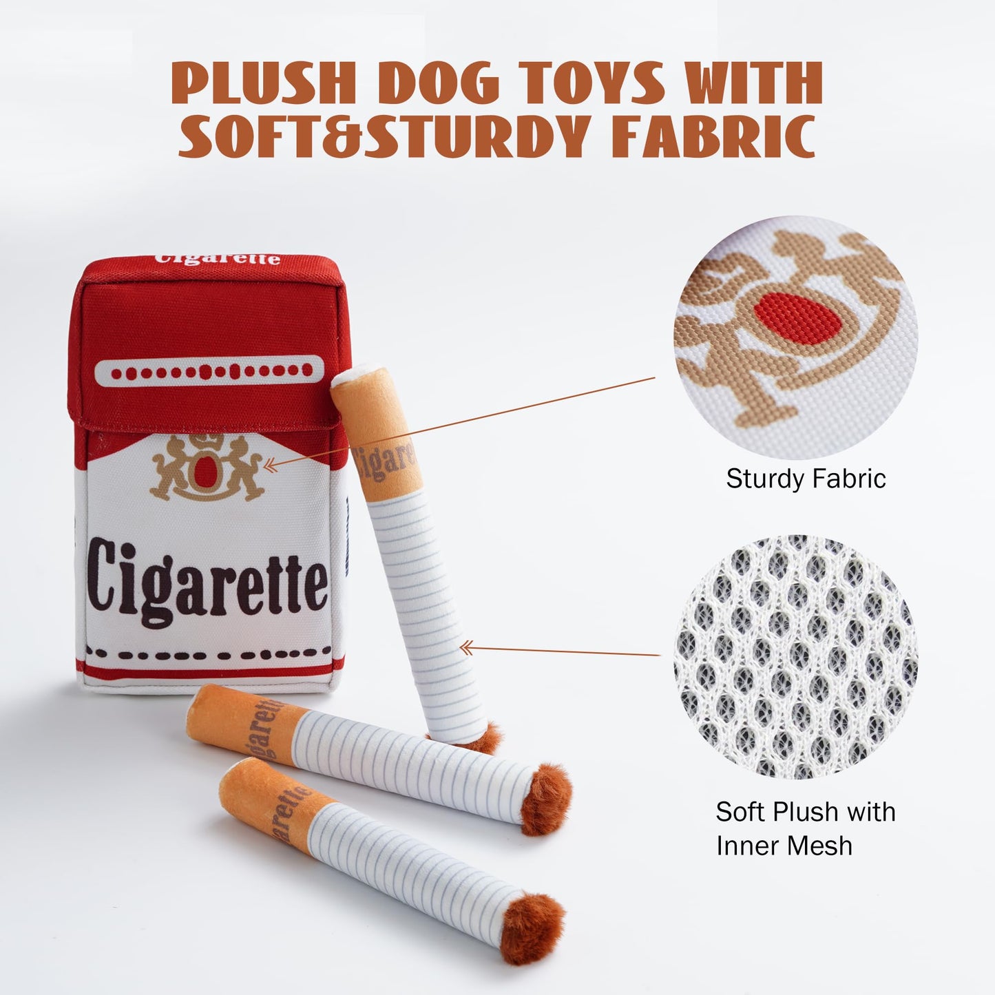 Giggle Puff Stick 3 Pack Box - Plush Dog Chew Toy