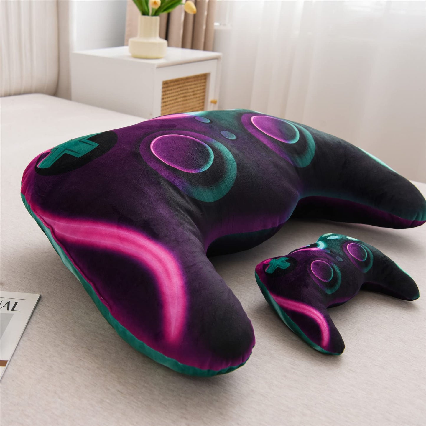 Game Controller Shaped Throw Pillow